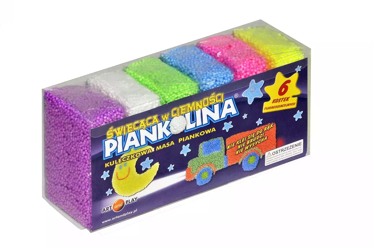 Piankolina świecąca w ciemności (6 kolorów) - Zabawki