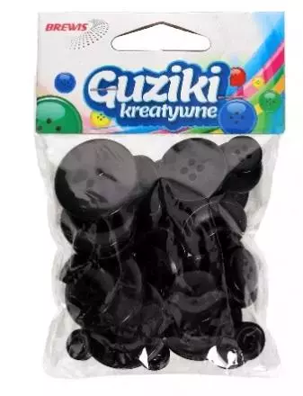 Guziki kreatywne czarne 40g - Papiernicze i szkolne