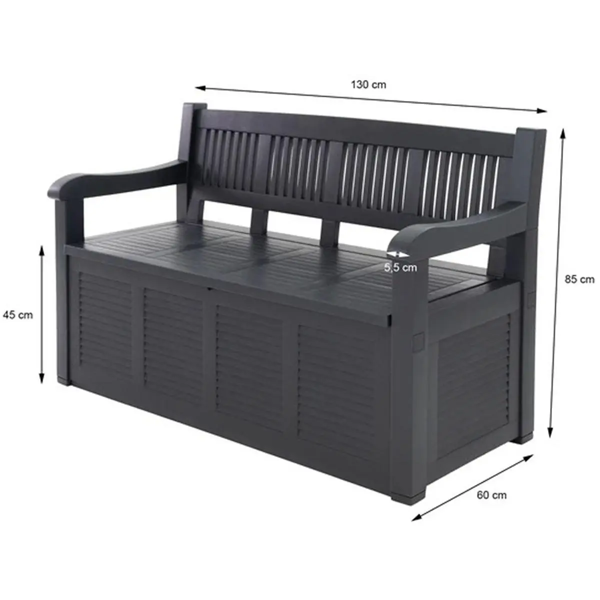 Ławka Skrzynia Ogrodowa 2W1 130x60x85CM - Elektronika i akcesoria