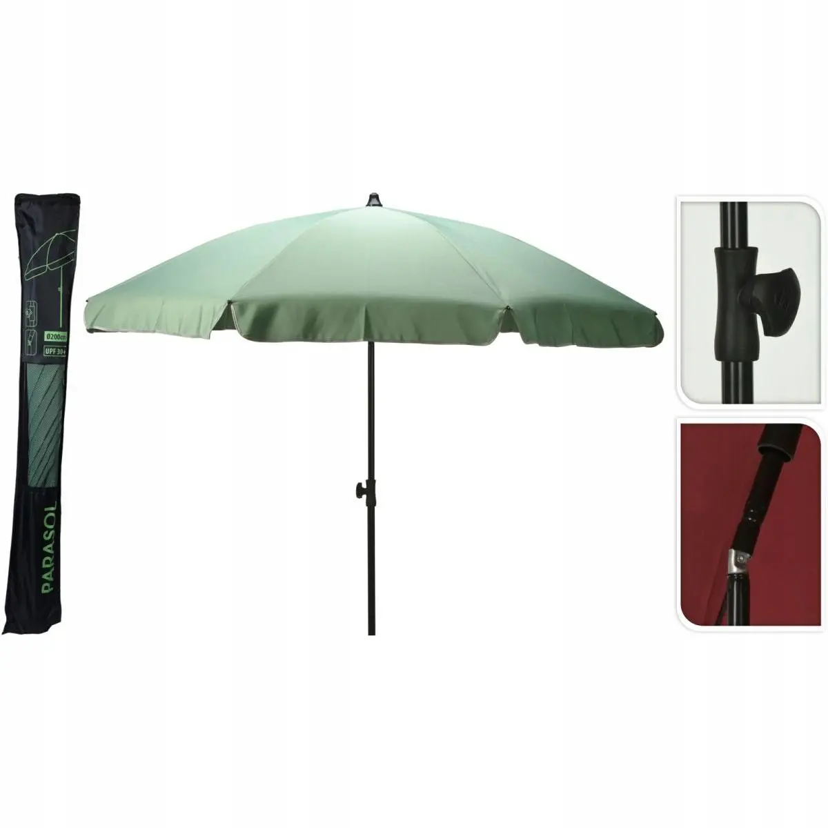 Parasol Ogrodowy 185CM Zielony - Elektronika i akcesoria