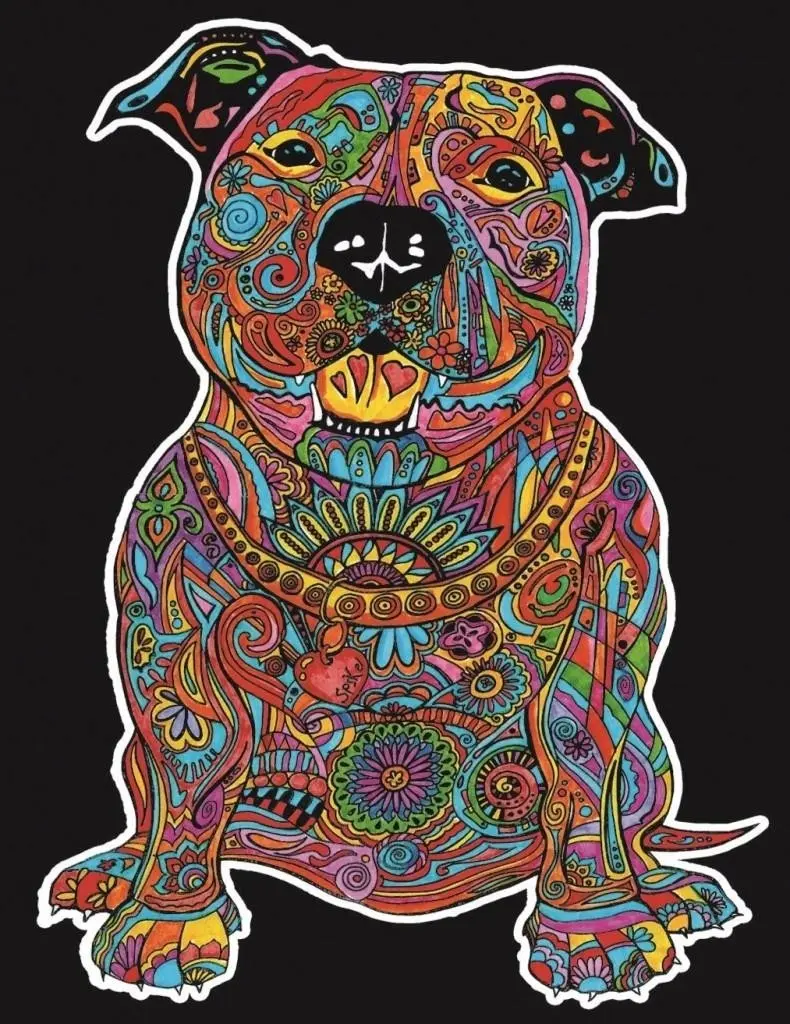 Kolorowanka welwetowa ColorVelvet Pies Spike 47x35 cm - Książki