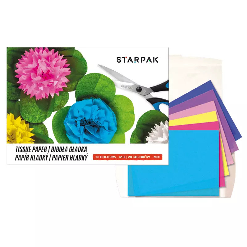 Bibuła gładka, 20 kolorów - Papiernicze i szkolne