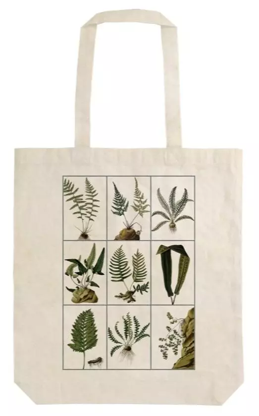 Torba bawełniana, paprocie