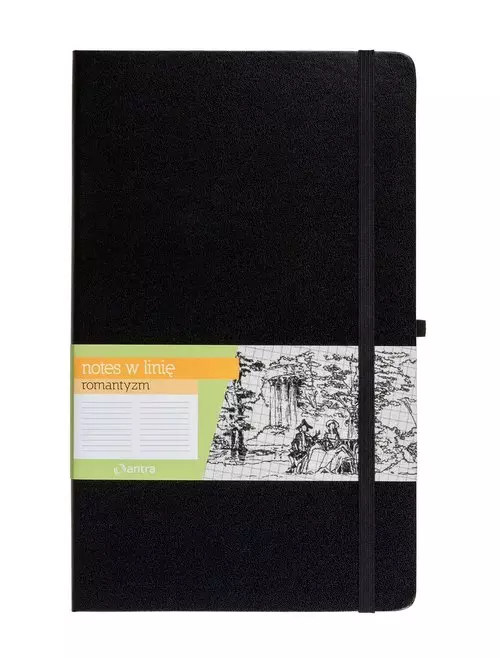 Notes A6 Linia Romantyzm Czarny ANTRA - Papiernicze i szkolne