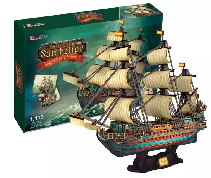 Puzzle 3D. Hiszpańska Armada. Żaglowiec San Felipe