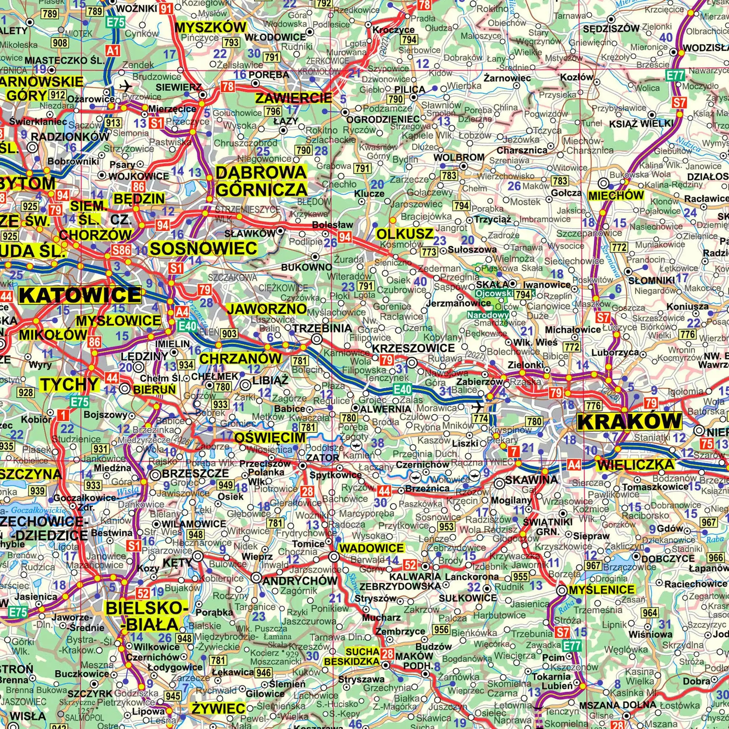Polska mapa samochodowa składana dwustronna WYDANIE 2026 ArtGlob - Książki