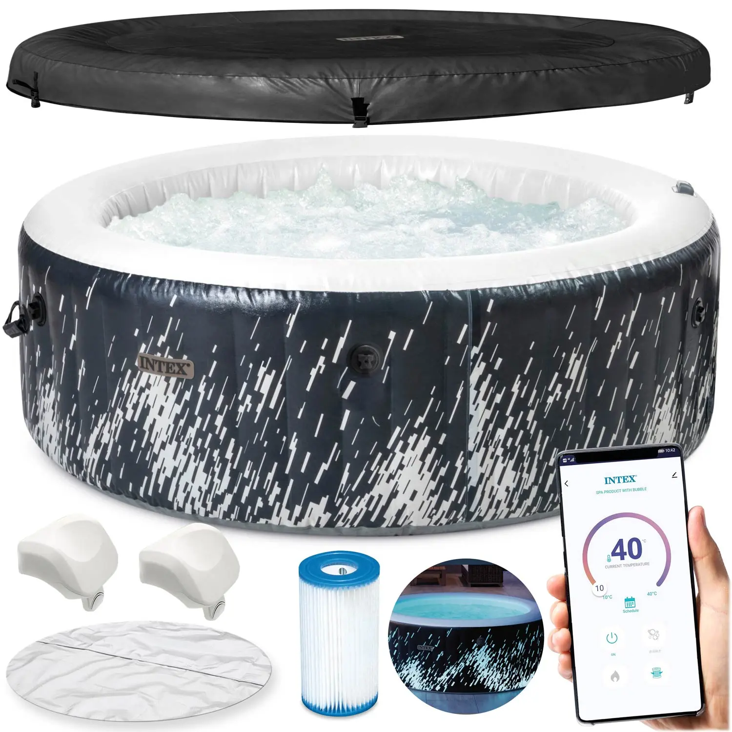 Dmuchane SPA z hydromasażem 4 osobowe INTEX 28494 - Elektronika i akcesoria
