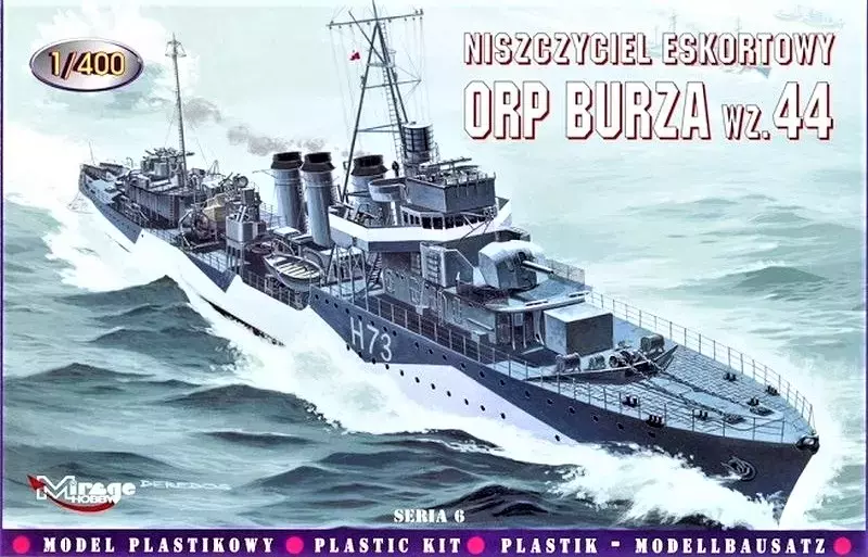 Model niszczyciela eskortowego ORP Burza