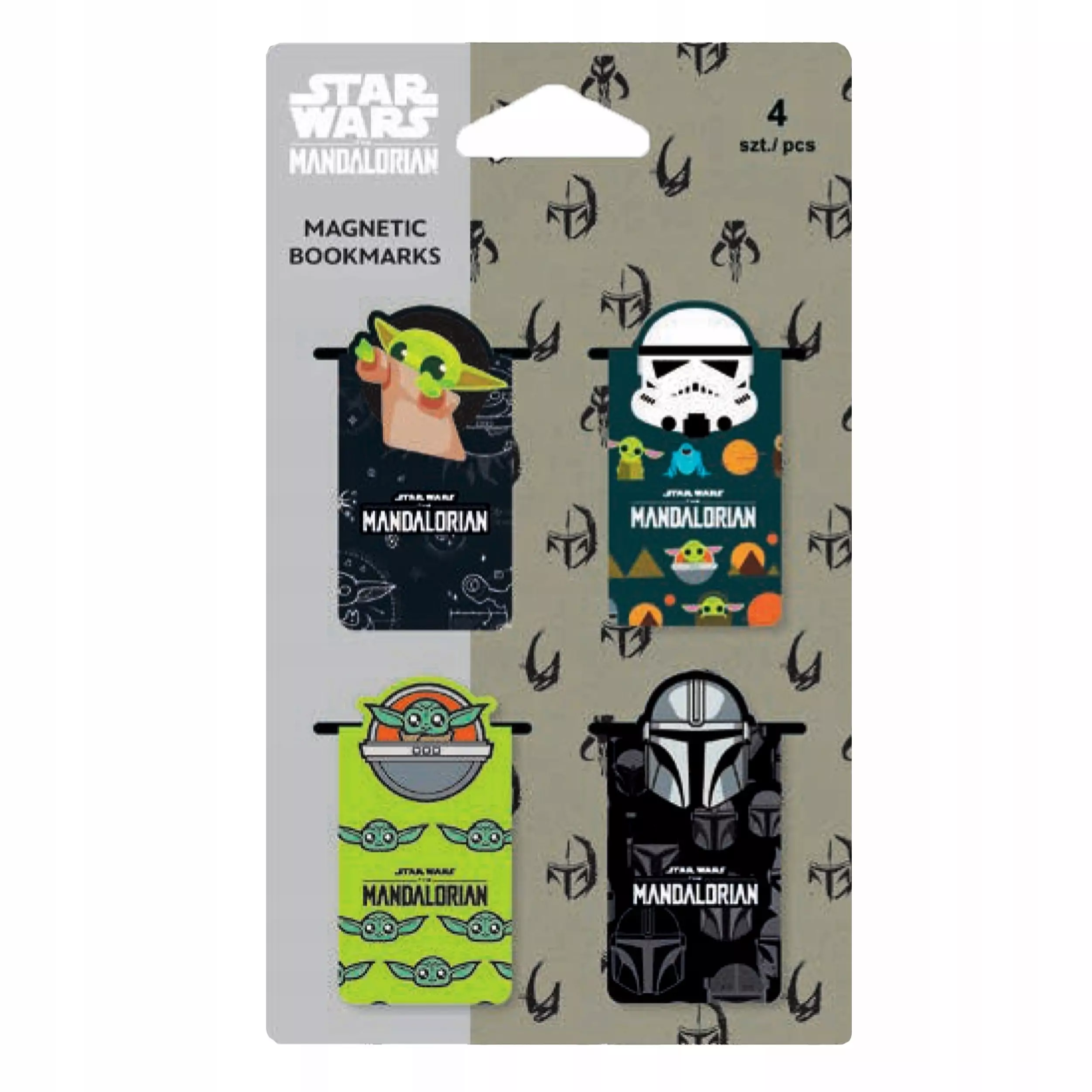 Zakładka magnetyczna Disney fashion Mandalorian, 4 sztuki - Papiernicze i szkolne