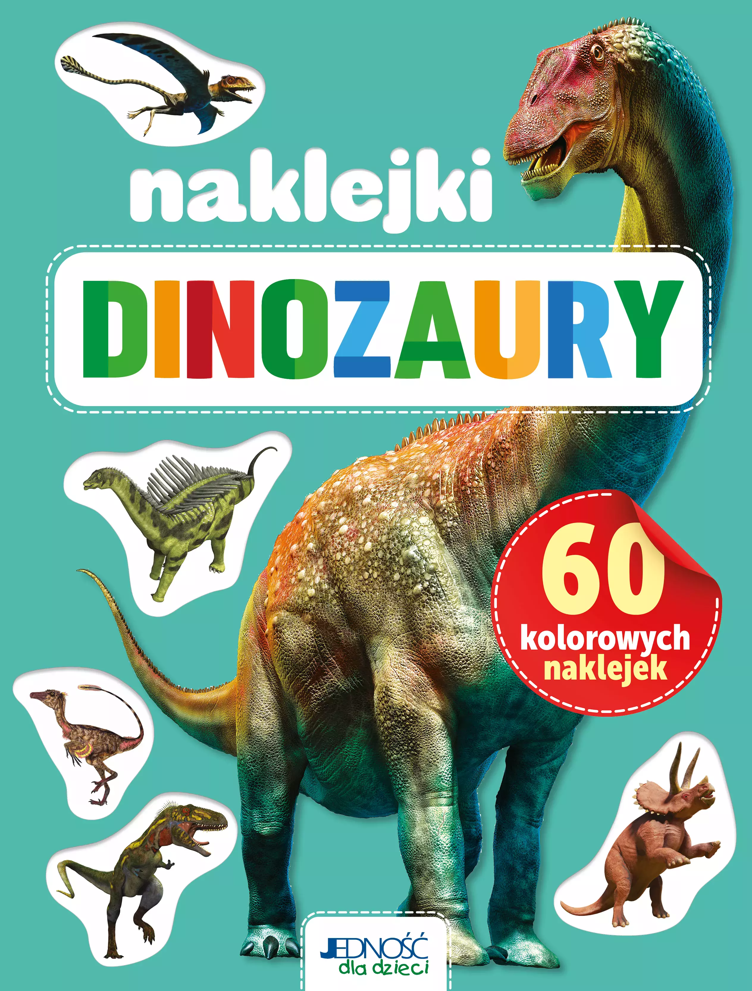 Dinozaury. 60 kolorowych naklejek - Książki
