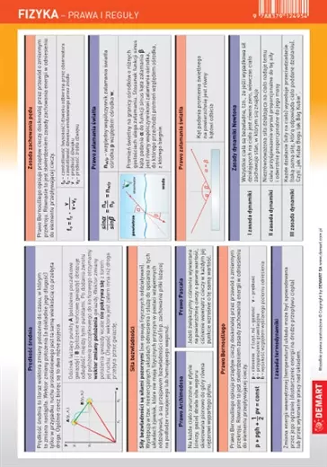 Karta edukacyjna. Fizyka - prawa i reguły - Książki