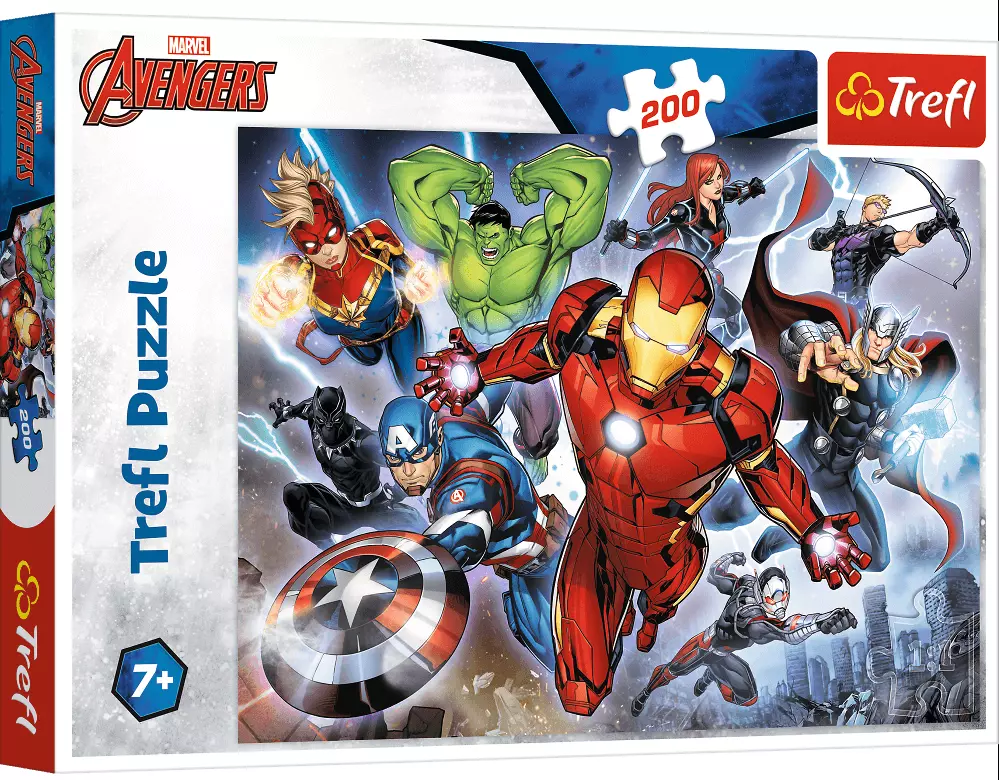 Puzzle 200 elementów. Disney Marvel. The Avengers. Waleczni Avengersi - Puzzle