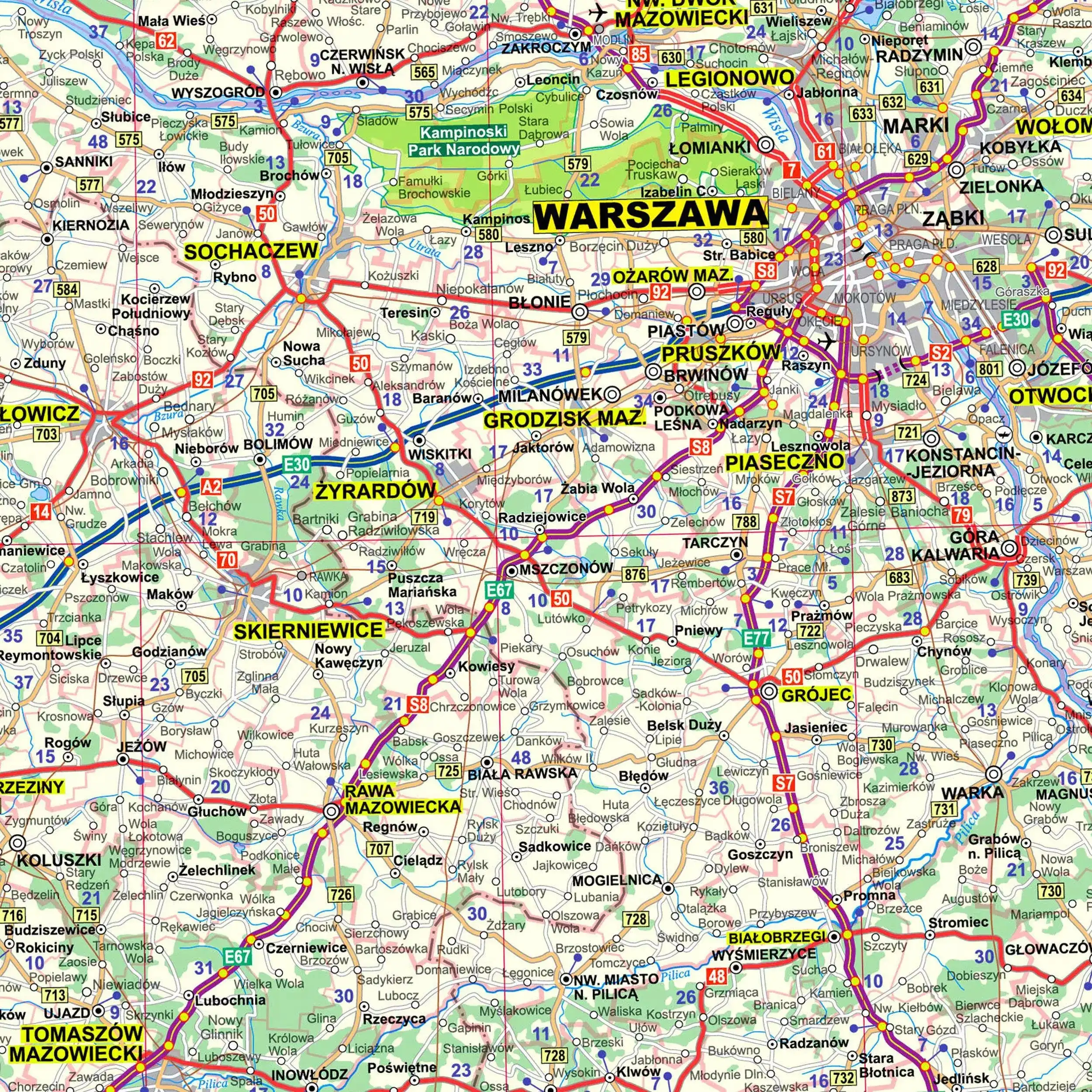 Polska mapa samochodowa składana dwustronna WYDANIE 2026 ArtGlob - Książki