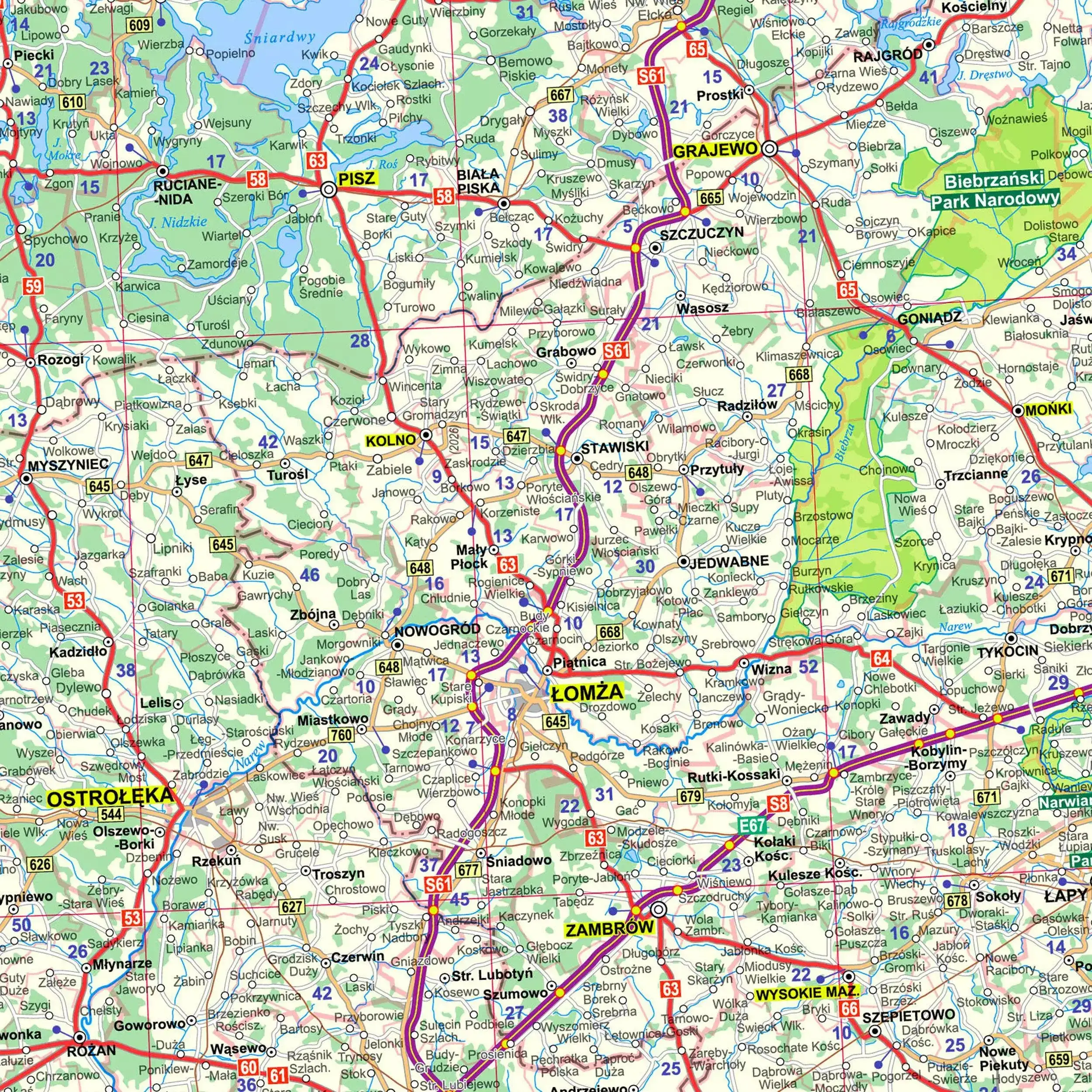 Polska mapa samochodowa składana dwustronna WYDANIE 2026 ArtGlob - Książki