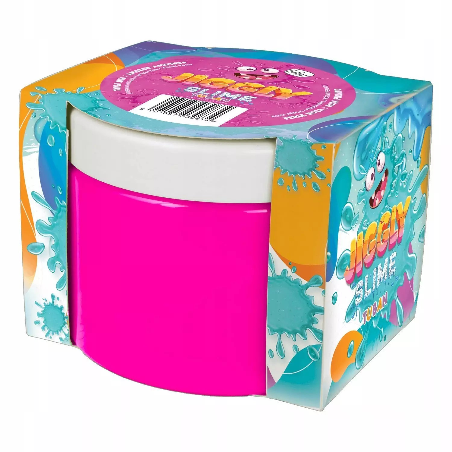 Jiggly Slime 500 g różowy perłowy - Zabawki