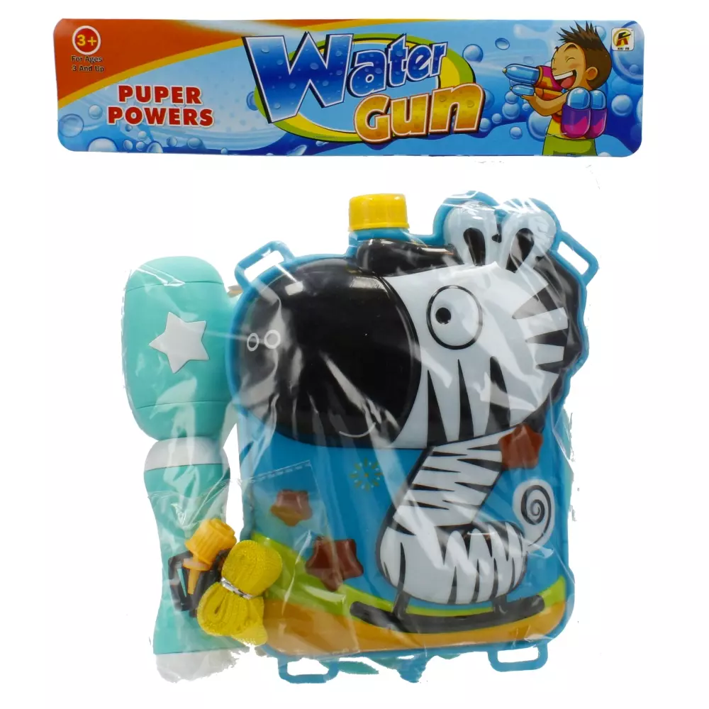 Pistolet Na Wode Zebra Plecak 32x36x8 Mc Pbh60 - Zabawki
