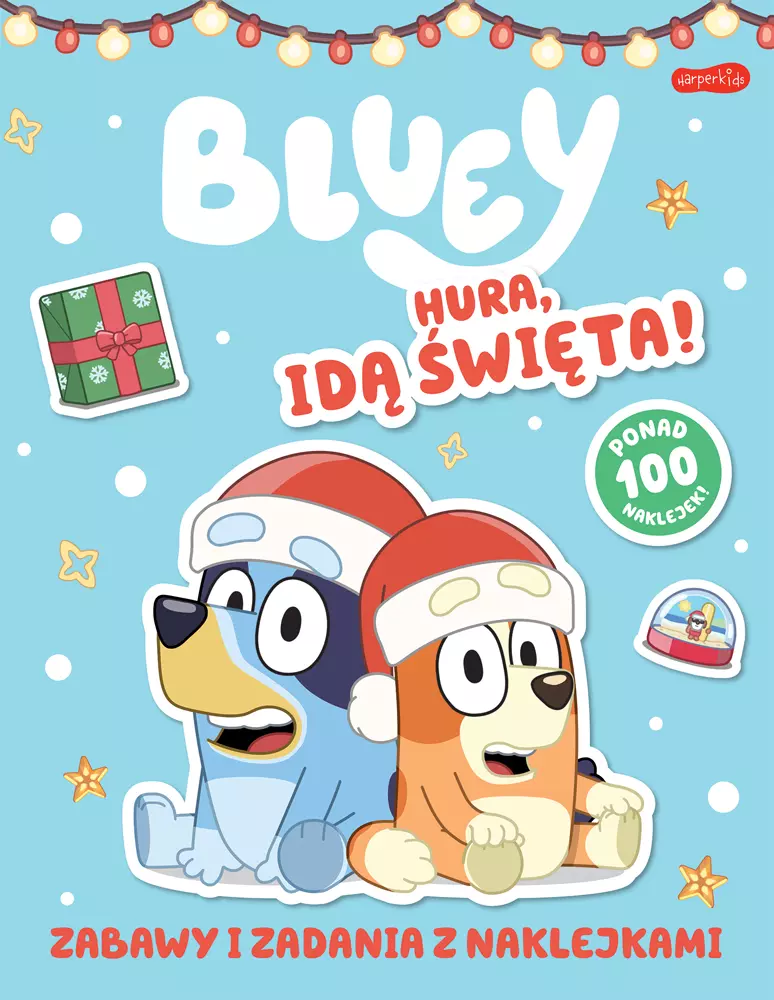 Bluey. Hura, idą święta! Zabawy i zadania z naklejkami - Książki