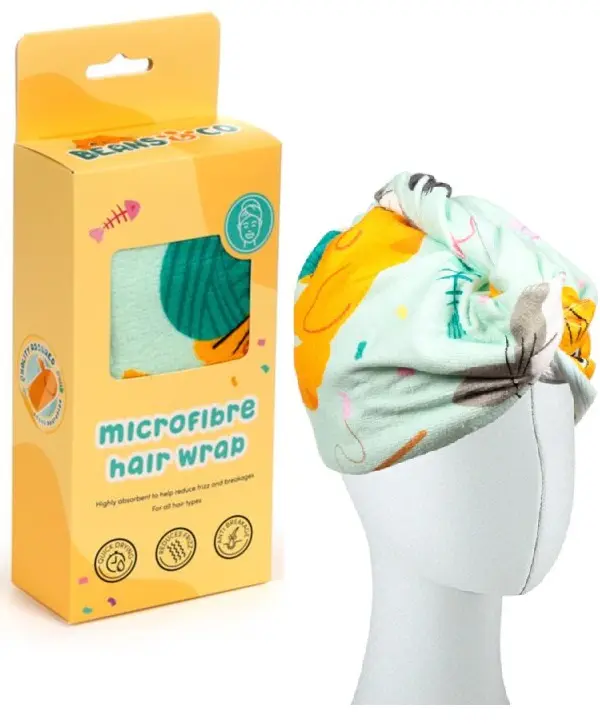 Turban do włosów z mikrofibry, Beans & Co Cats - Zabawki
