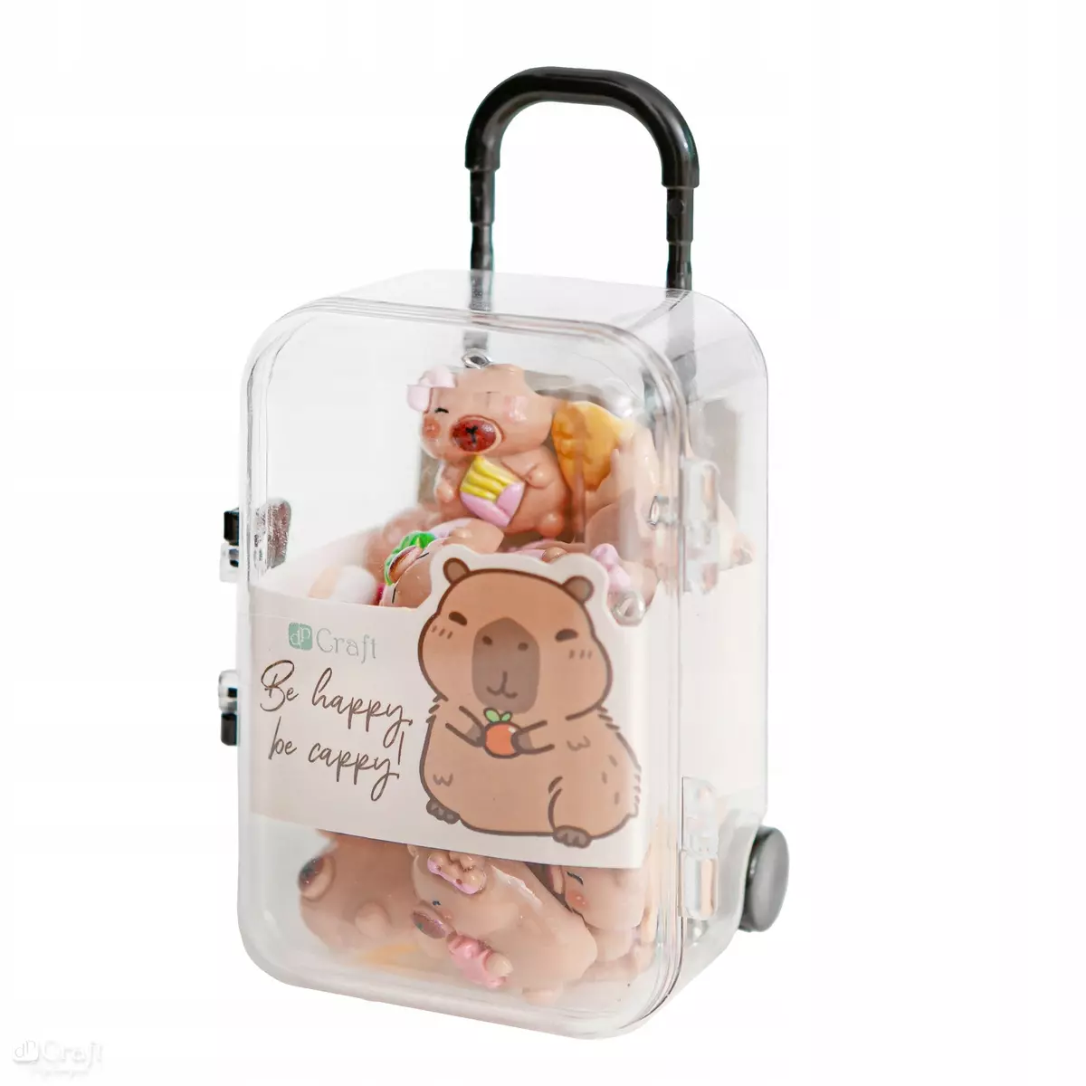 ZAWIESZKI POLIMEROWE 3D KAPIBARA, WALIZKA, 20 SZT. - Papiernicze i szkolne