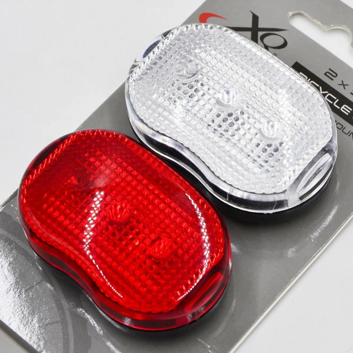 Zestaw Lamp Rowerowych LED Przód i Tył 3LED Xqmax - Elektronika i akcesoria