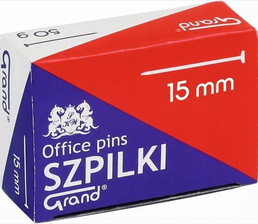 Szpilki krótkie, 15 mm - Papiernicze i szkolne