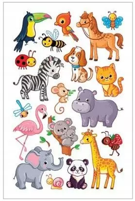 Tatuaż 16007 8,5x13cm zwierzęta  MFP 1032196 - Zabawki