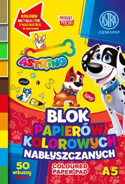 Blok papierów kolorowych, nabłyszczany - Papiernicze i szkolne