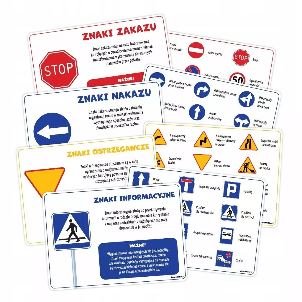 Plansze edukacujne - znaki drogowe - Książki