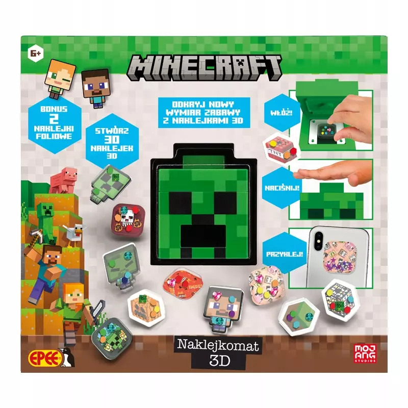 Naklejkomat 3D MINECRAFT - Zabawki