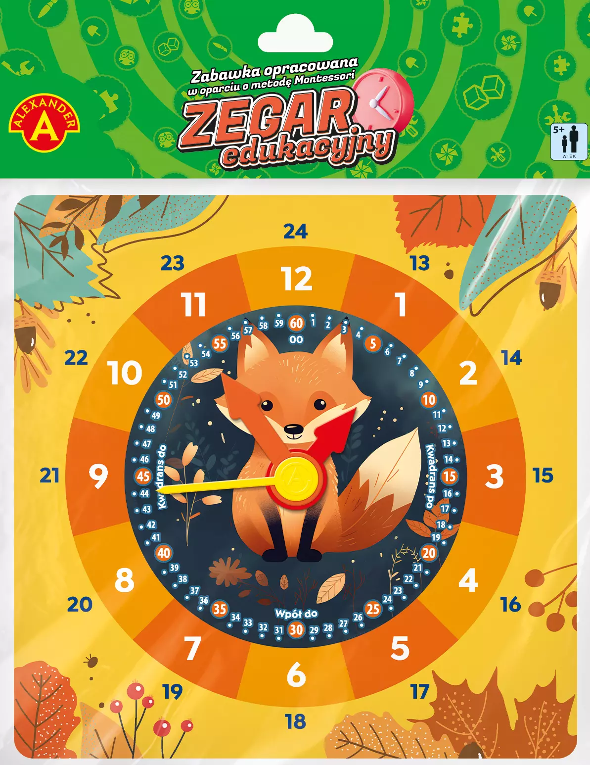 Zegar edukacyjny. Lis - Zabawki