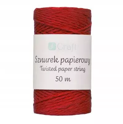Sznurek papierowy 50 m DpCraft odcienie czerwieni - Papiernicze