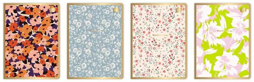 Zeszyt A5/60K kratka Metallic Floral (10szt) - Papiernicze i szkolne
