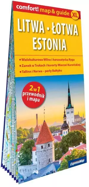 Comfort! map&guide Litwa, Łotwa, Estonia lam - Książki