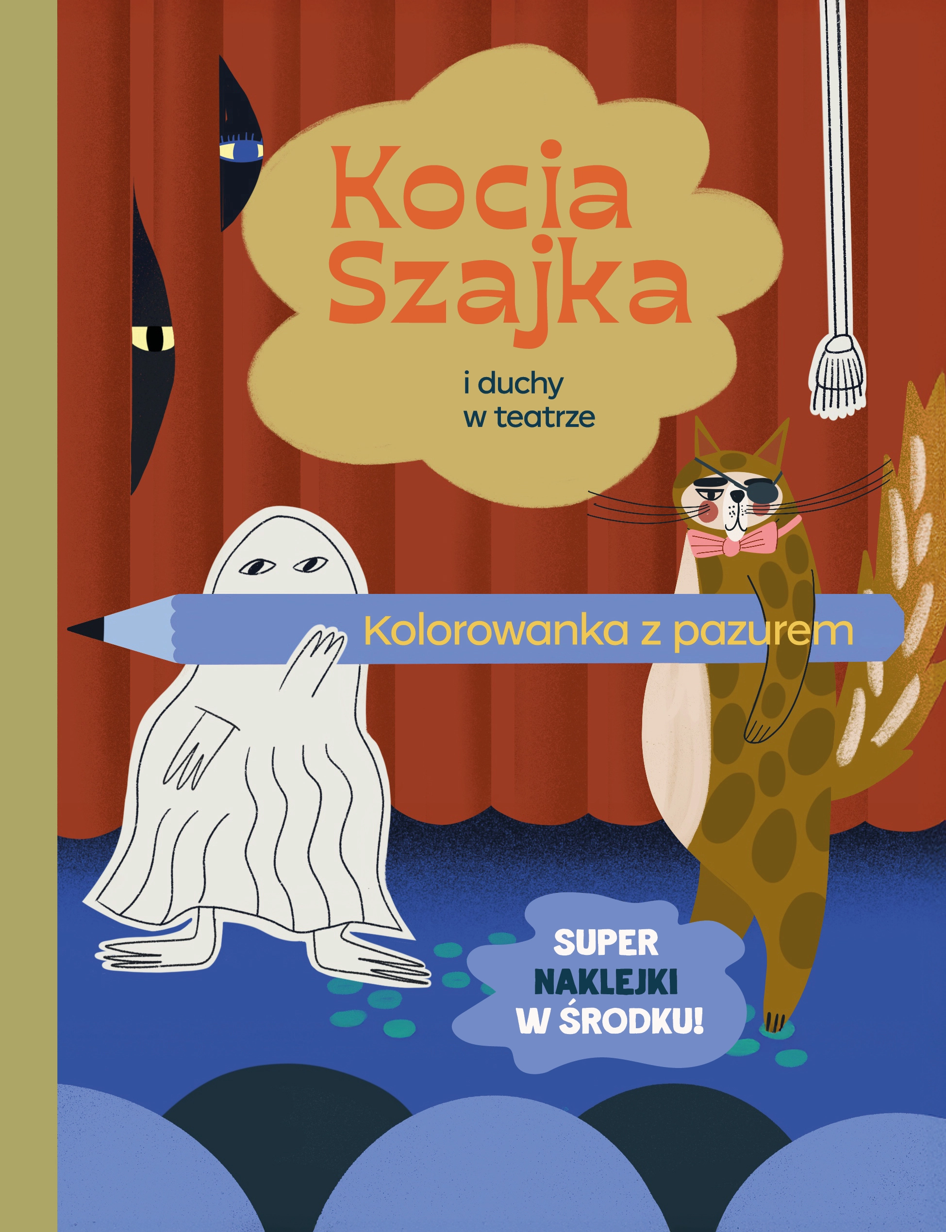 Kocia Szajka i duchy w teatrze. Kolorowanka z pazurem - Książki