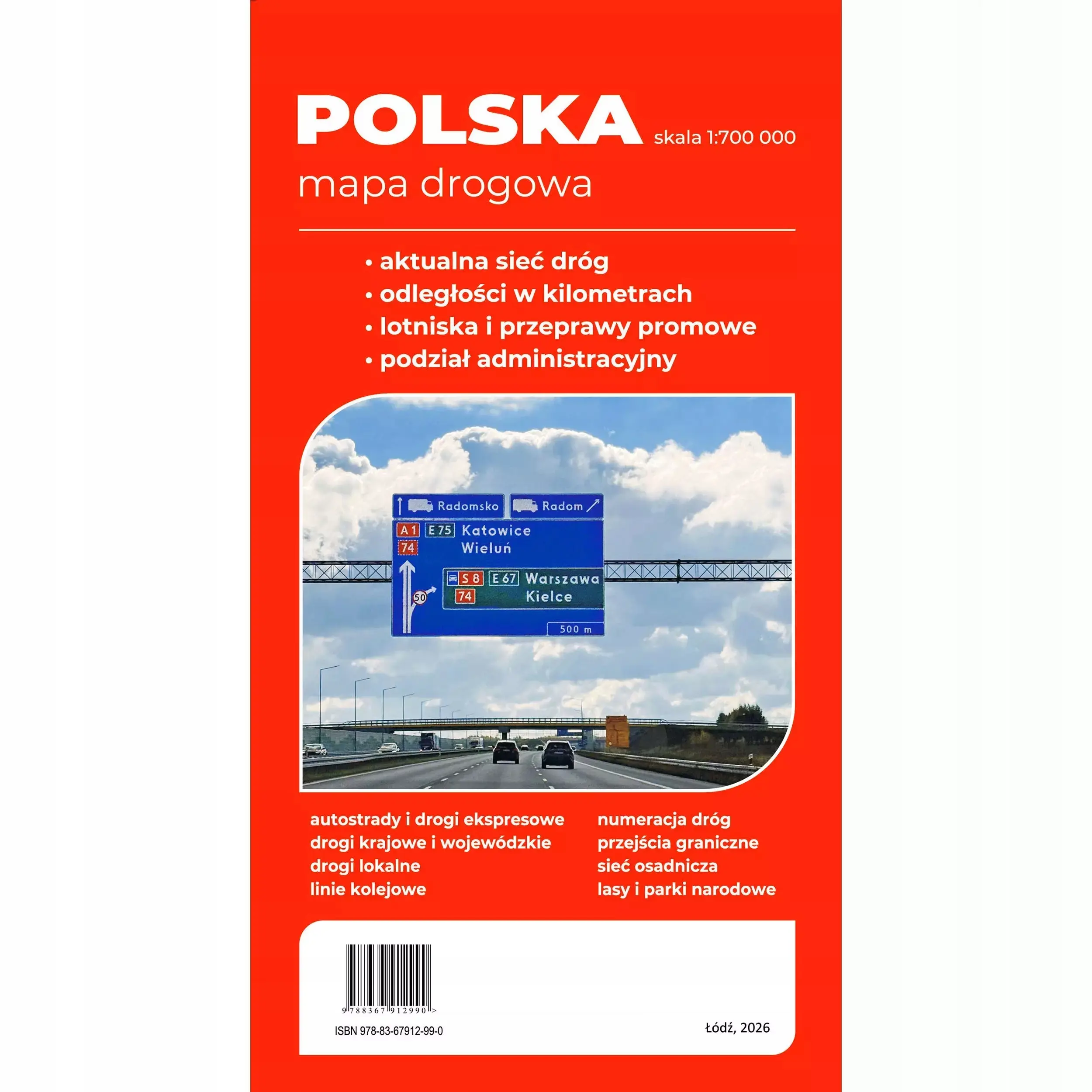 Polska mapa samochodowa składana dwustronna WYDANIE 2026 ArtGlob - Książki