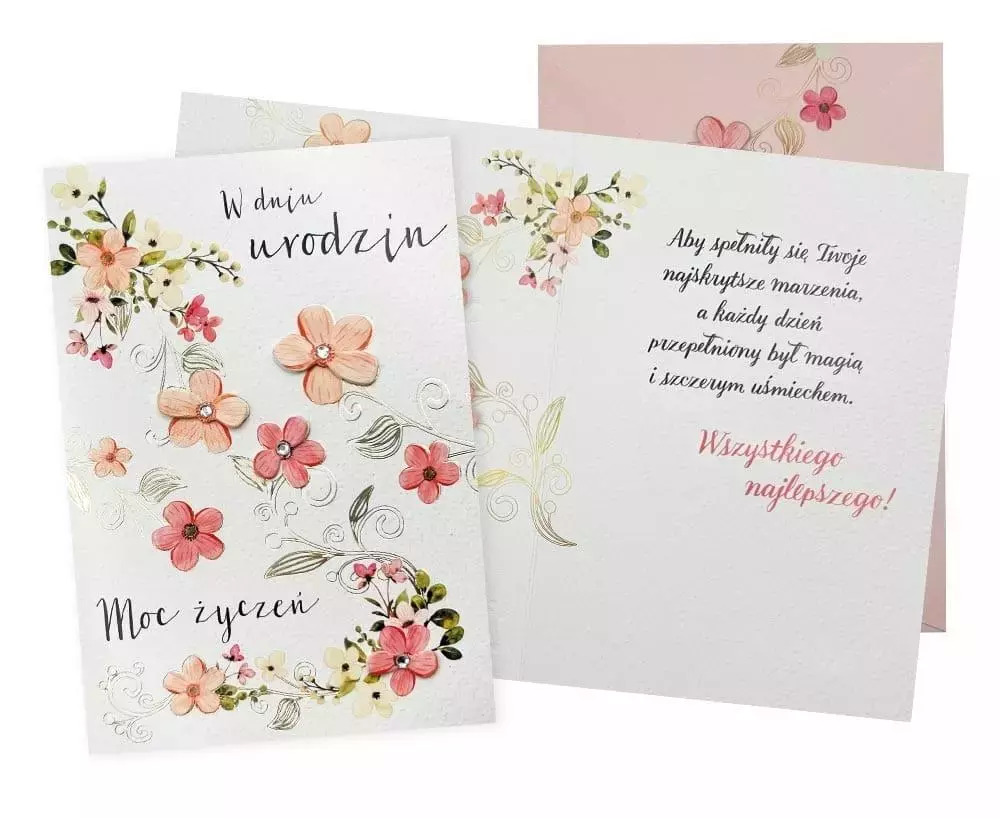 Karnet B6 Urodziny damskie, kwiaty - Papiernicze i szkolne