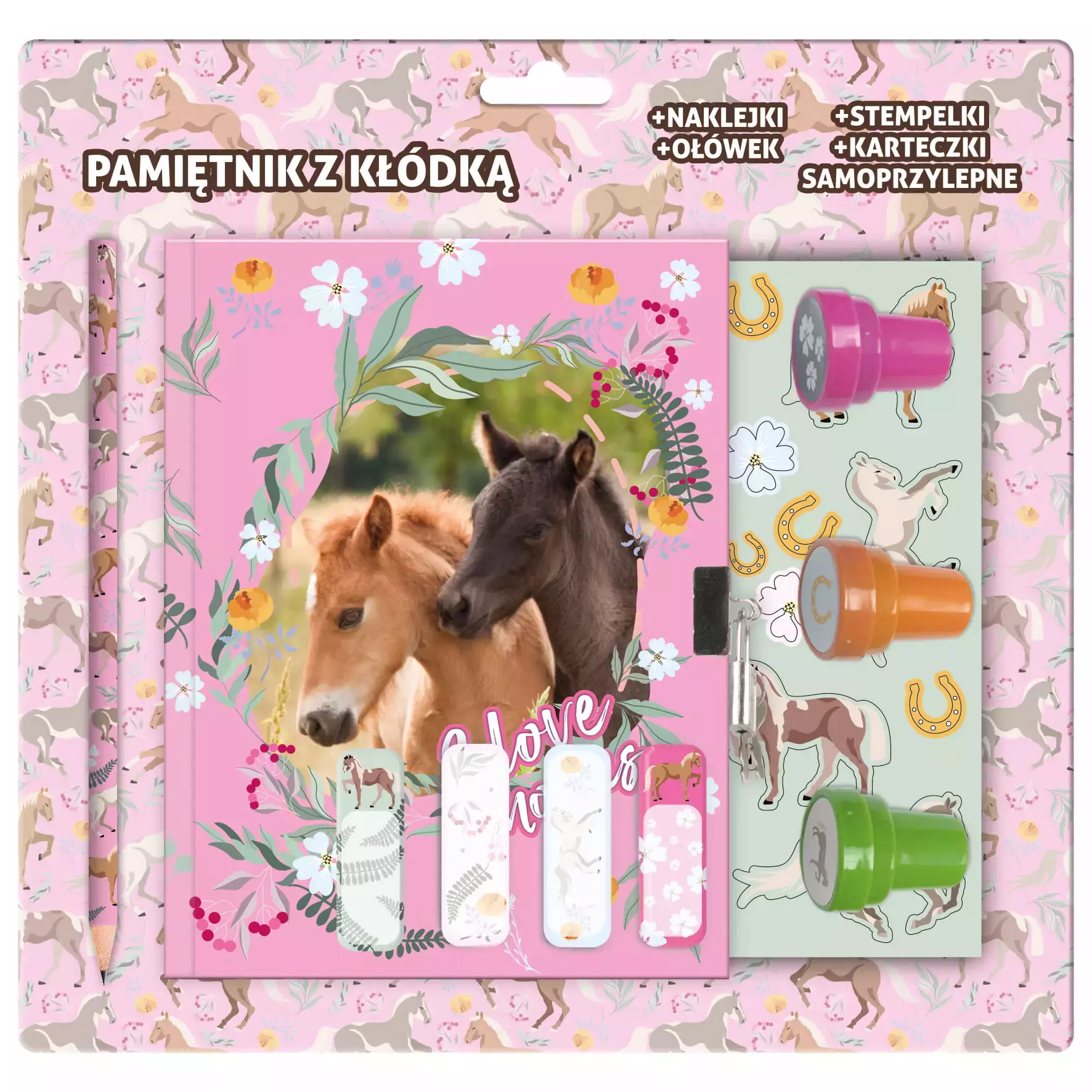 Pamietnik Kart Klod Akc Konie 24 Derform B/c - Papiernicze i szkolne