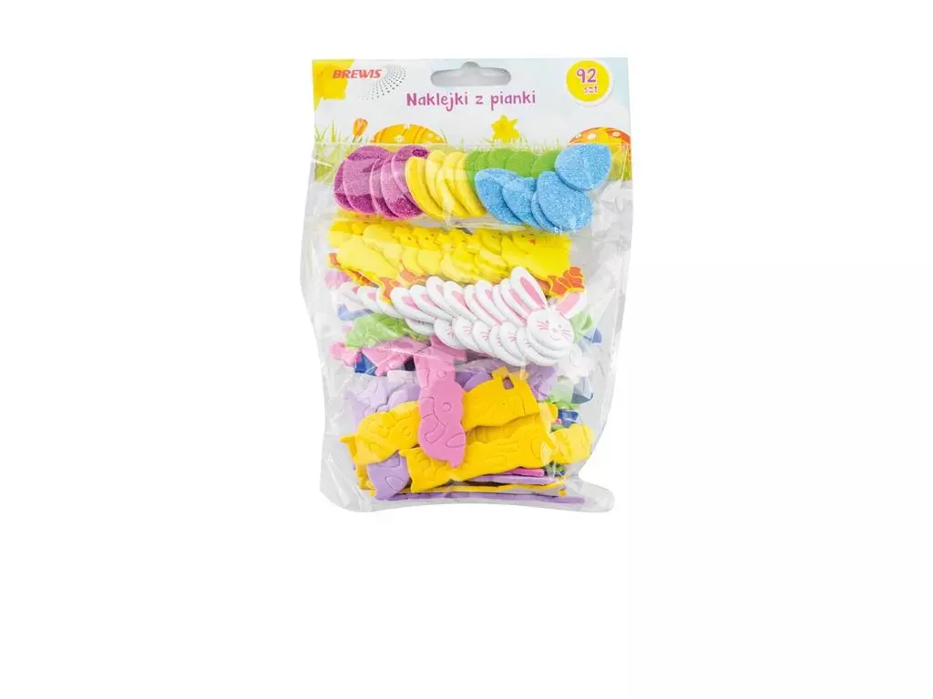 Naklejki wielkanocne z pianki 92szt - Papiernicze i szkolne