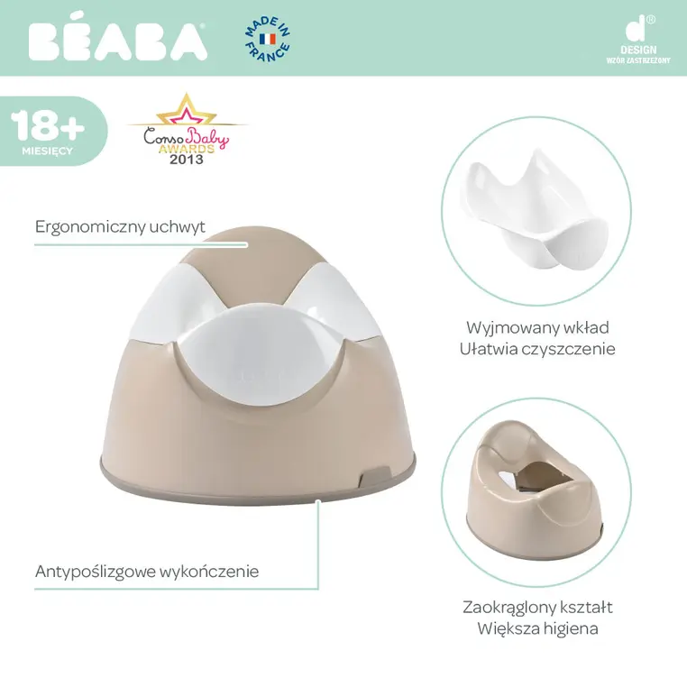 Beaba Nocnik z wyjmowanym wkładem Clay - Mama i dziecko