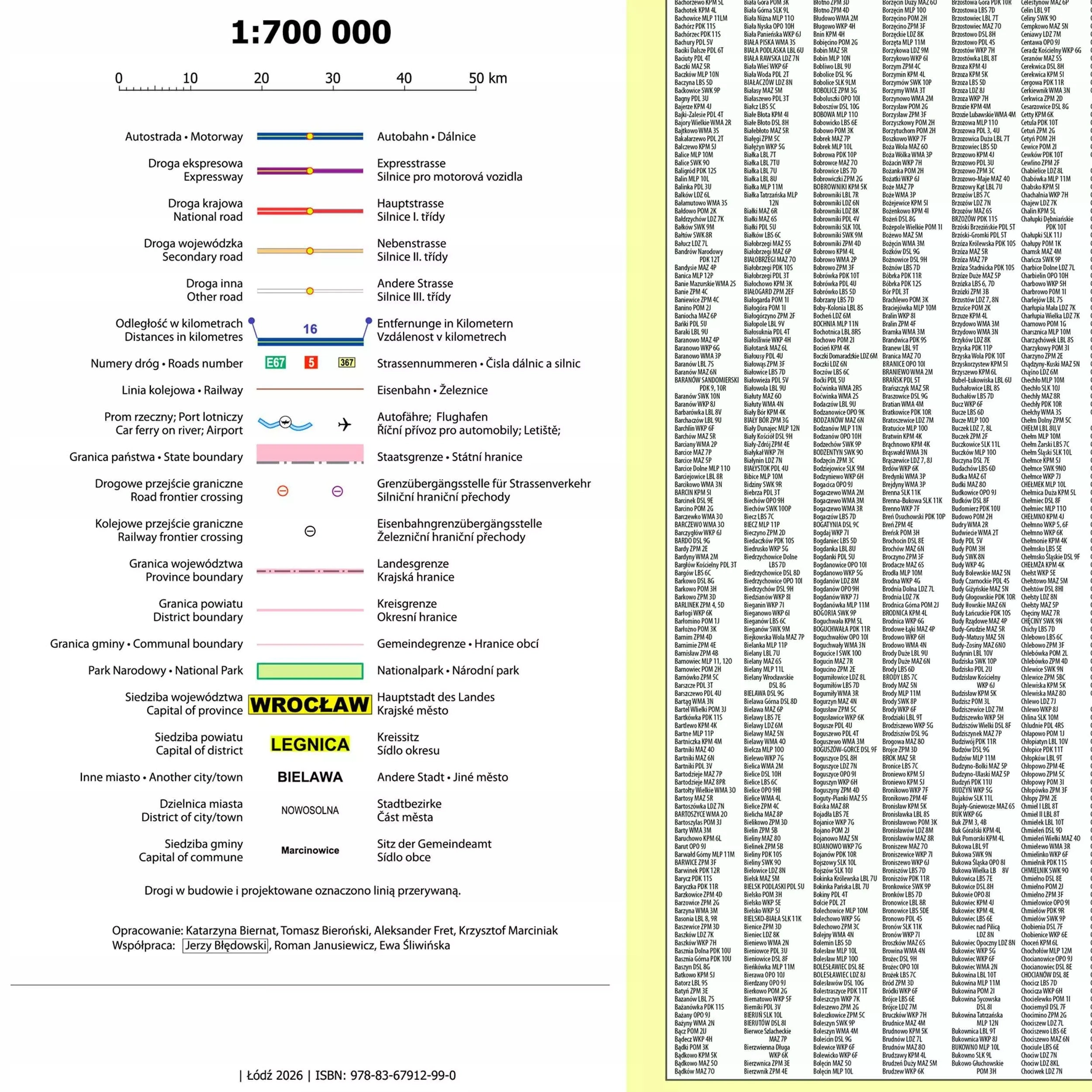 Polska mapa samochodowa składana dwustronna WYDANIE 2026 ArtGlob - Książki