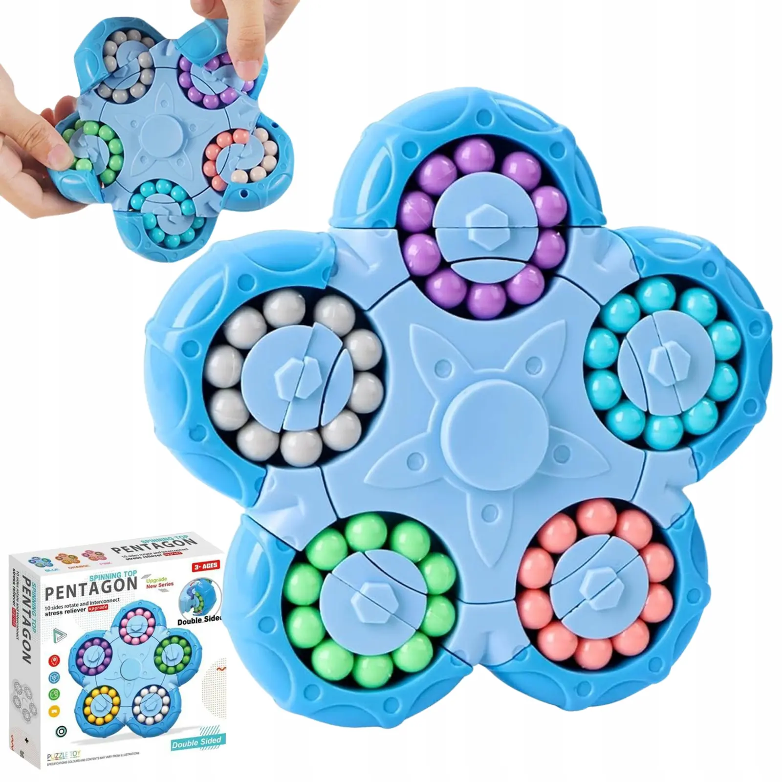 UKŁADANKA ŁAMIGŁÓWKA SPINNER FIDGET GRA ZRĘCZNOŚCIOWA GRA LOGICZNA UMYSŁOWA - Zabawki