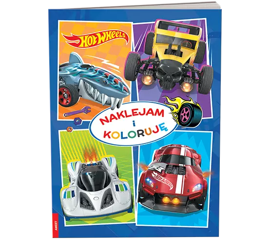 Hot Wheels. Naklejam i koloruję - Książki