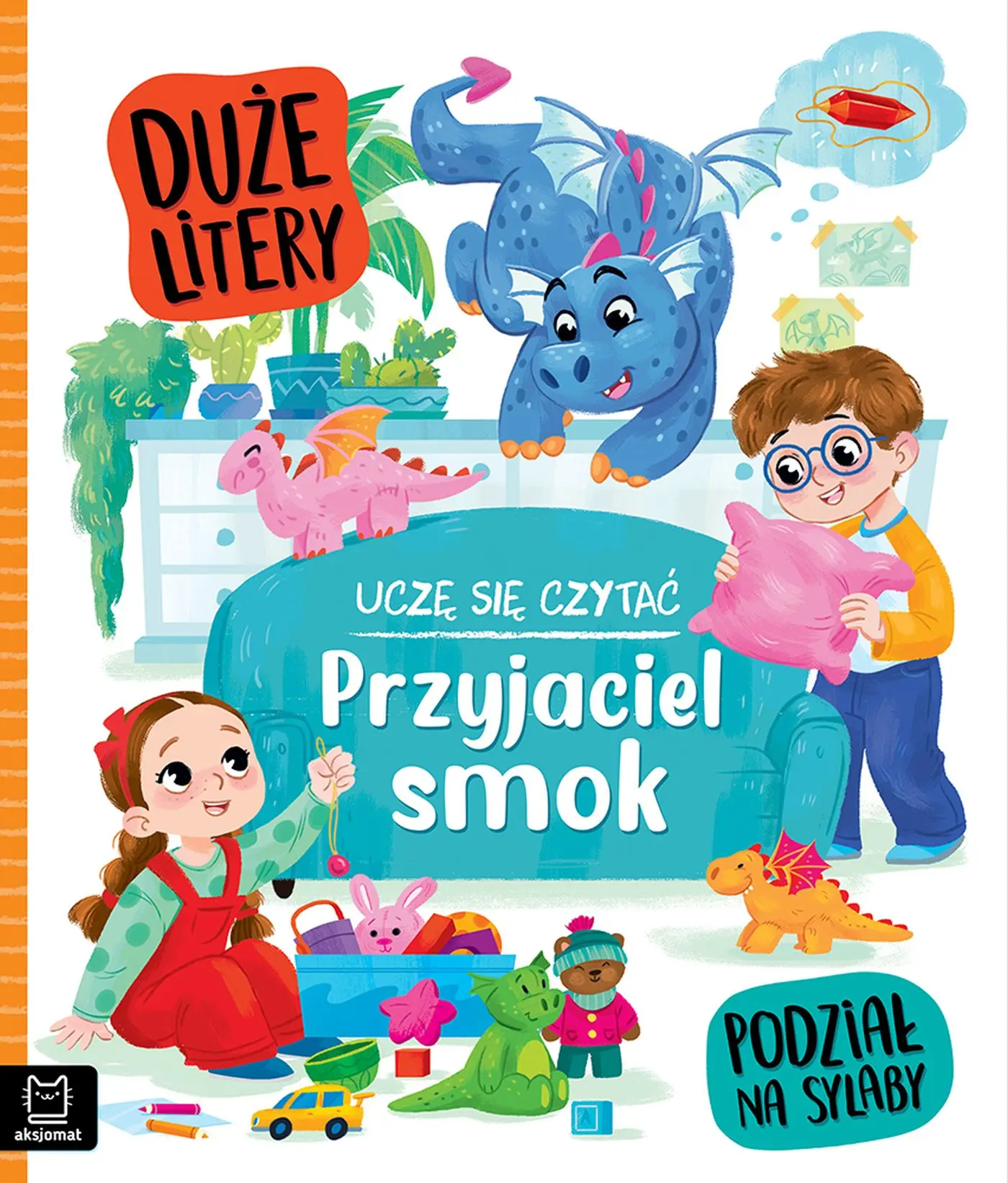 Uczę się czytać. Duże litery. Podział na sylaby. Przyjaciel smok - Książki