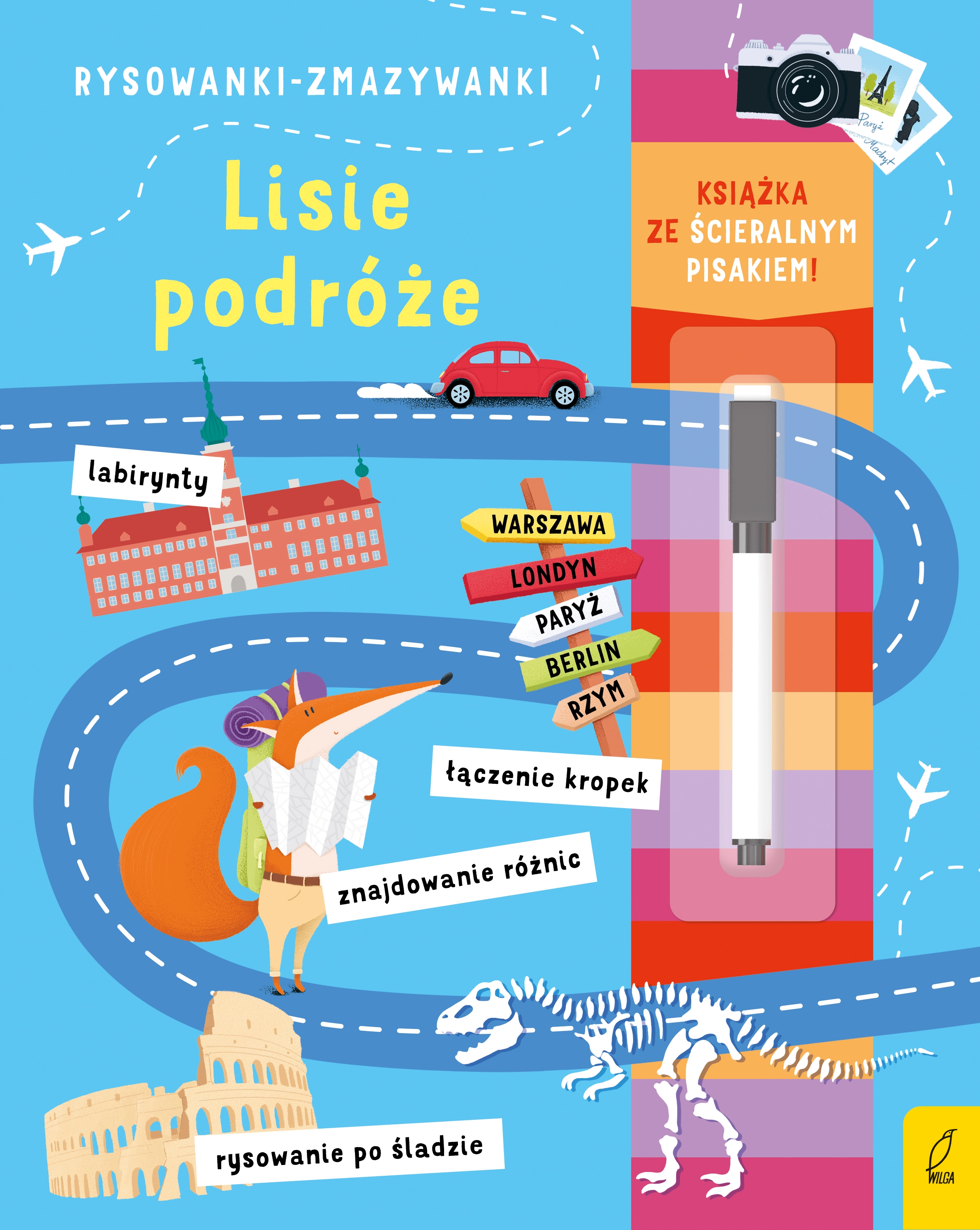 Rysowanki-zmazywanki. Lisie podróże - Książki