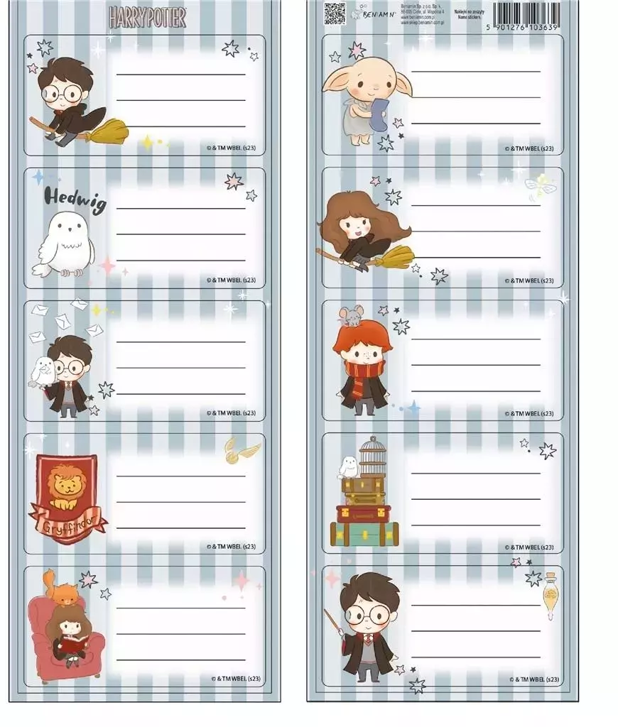 Naklejki na zeszyty Harry Potter - Papiernicze i szkolne