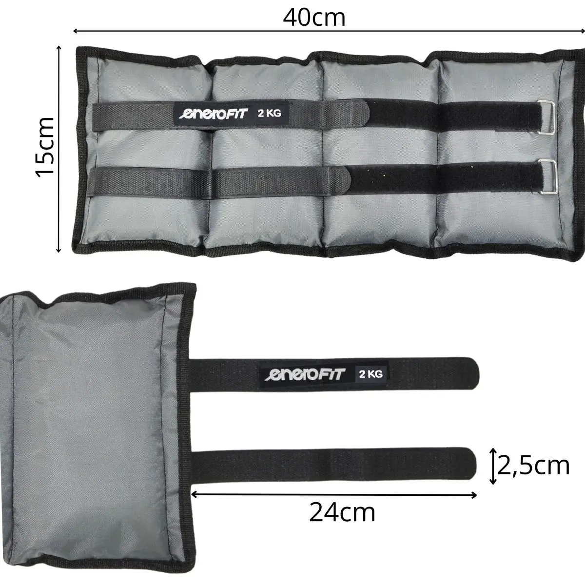 Obciążenie na Przeguby Szare 4KG (2x2KG) Enero Fit - Zabawki