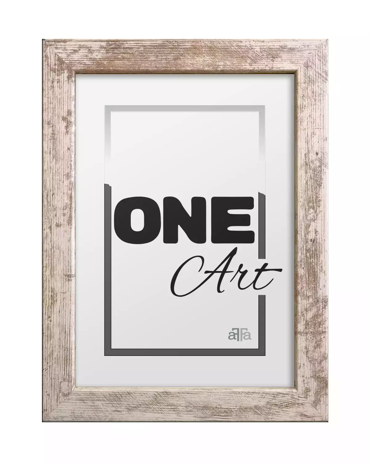 Ramka Hekla 21x29.7 cm, bielona sosna - Papiernicze i szkolne