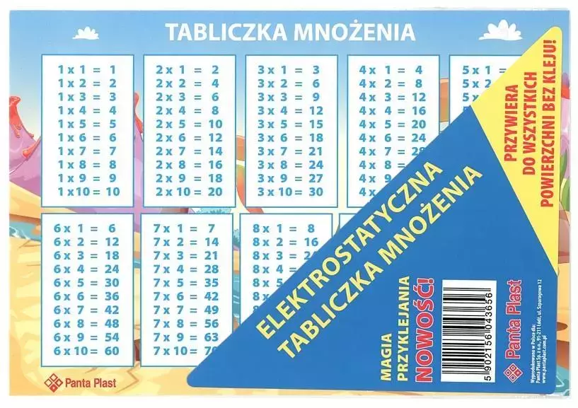 Elektrostatyczna tabliczka mnożenia - Papiernicze i szkolne
