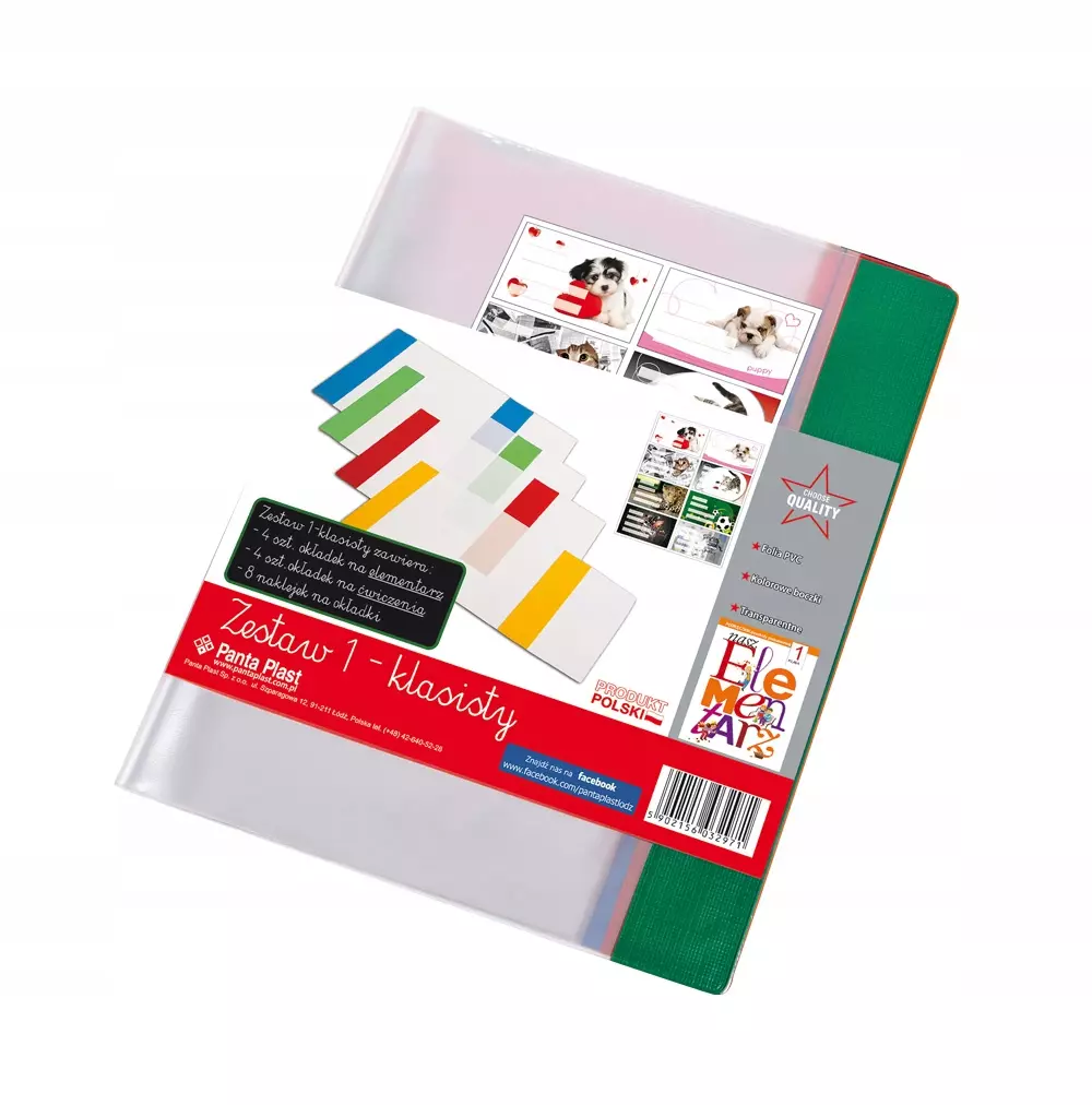 Zestaw 8 okładek dla 1-klasisty - Papiernicze i szkolne