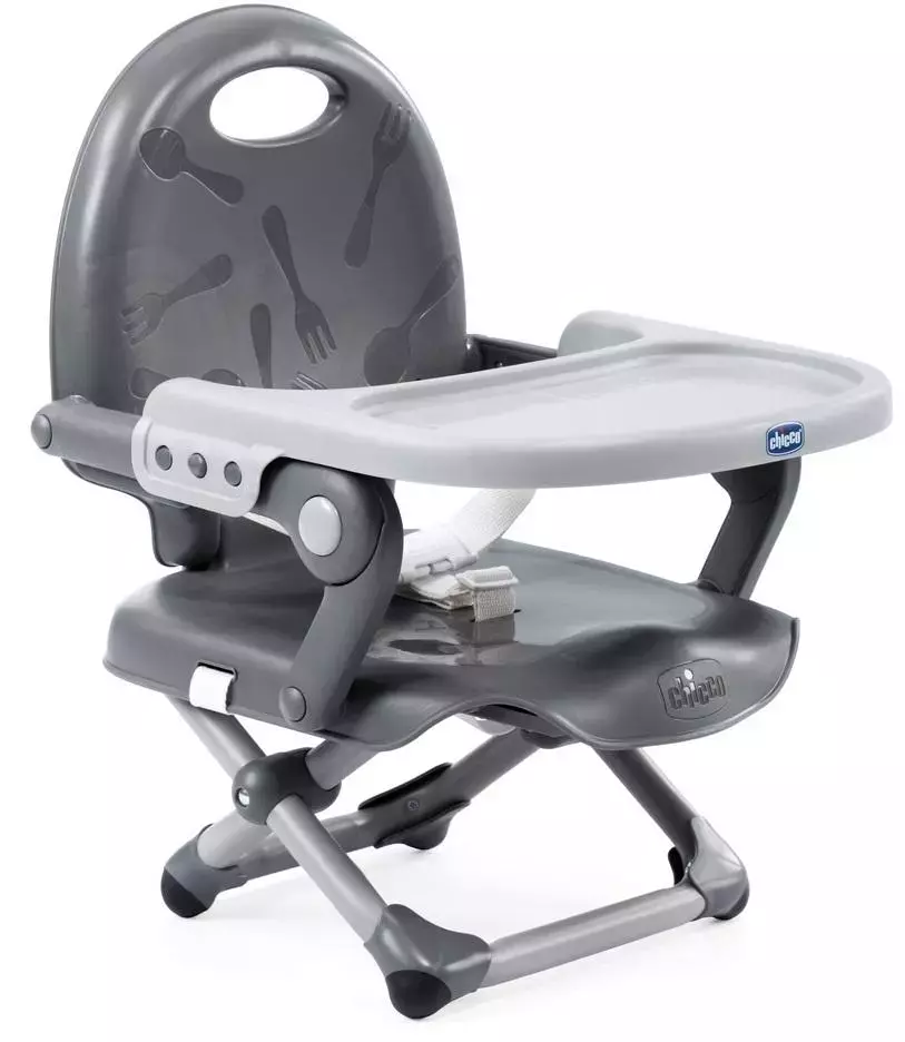 Krzesło do karmienia Pocket Snack dark grey - Mama i dziecko